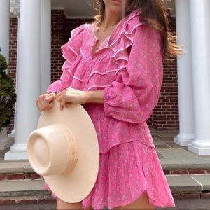 Loveshackfancy pink mini dress